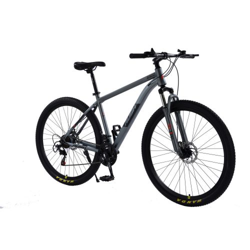 Bicicletă MTB cu suspensie telescopică RUSH 26" cu schimbător Shimano gri-roșu B326-GR