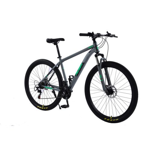 Bicicleta MTB, Rush B327-Green 27,5", schimbator Shimano, frane disc, cu suspensie PRO, gri/verde