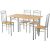Set masa cu 4 scaune 120x67x75 cm, bej FUR-101-1LS
