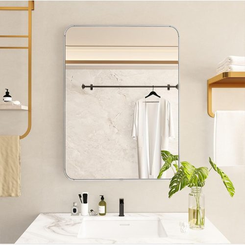 Oglindă pentru baie 60x80 cm albă FUR-1714-2