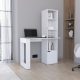 Birou cu rafturi și spațiu de depozitare 98,5x45x148cm alb FUR1234-1
