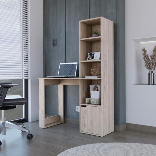 Birou cu rafturi și spațiu de depozitare 98,5x45x148cm maro FUR1234-3