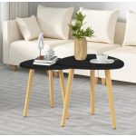 Set masă de cafea neagră 54x45x50cm FUR1880-1