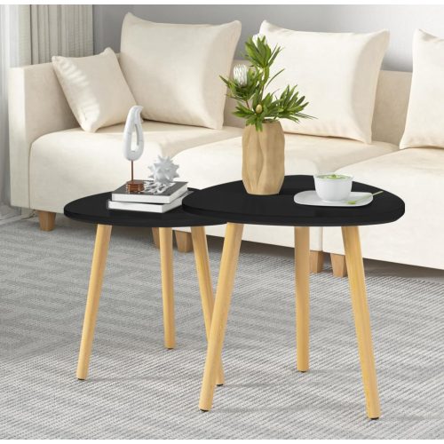 Set masă de cafea neagră 54x45x50cm FUR1880-1