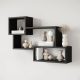 Raft de perete 87x18x54cm negru FUR1961-3
