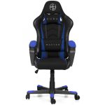 Scaun de gaming, Guru Master GM2-B, elegant, ergonomic, rotativ, negru/albastru
