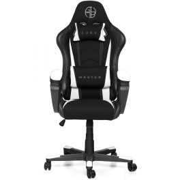   Guru Master GM2-W, scaun de gaming, elegant, ergonomic, rotativ, negru/alb