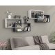 Raft de perete 104x22x45cm alb negru GR-01