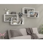 Raft de perete 104x22x45cm alb GR-02