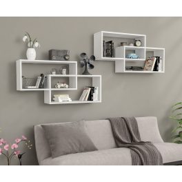 Raft de perete 104x22x45cm alb GR-02
