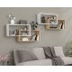 Raft de perete 104x22x45cm alb maro GR-03