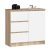 Comodă cu sertare mobilier dormitor living 80x35x77 cm maro alb GW-02