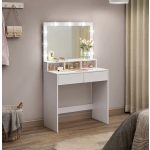 BeComfort HT16-3 Masa de toaleta moderna 140 x 40 x 80 cm, alb