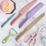 Set de 6 cuțite de bucătărie colorate KS03