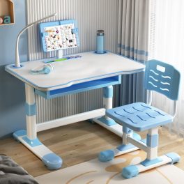   BeComfort birou pentru copii cu scaun, 80 x 49 x 70 cm albastru TAB-011