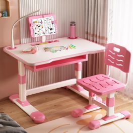   BeComfort birou pentru copii cu scaun, 80 x 49 x 70 cm roz TAB-012